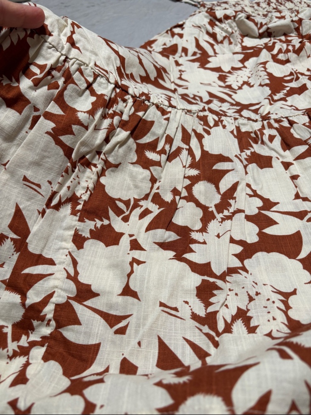 Universal Thread Brown and White Floral Maxi Dress NWOT - Picture 4 of 9